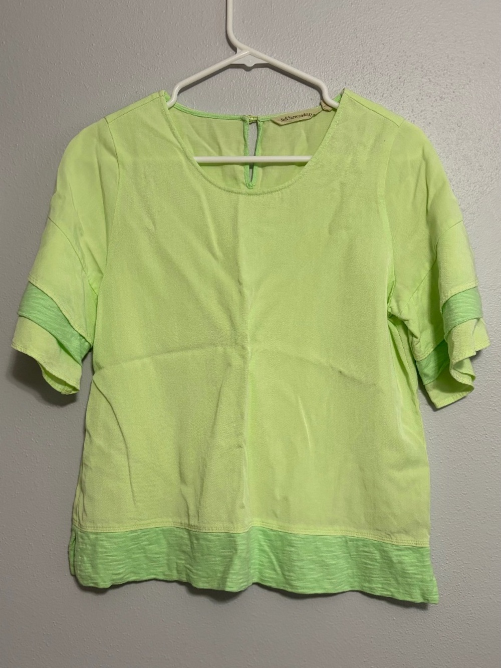 Soft Surroundings Green Pullover Blouse Petite XS